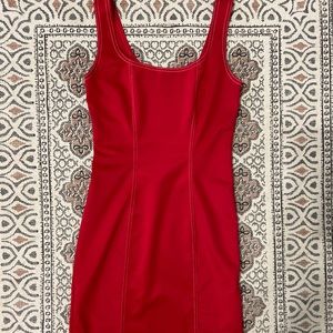 Red bodycon dress
